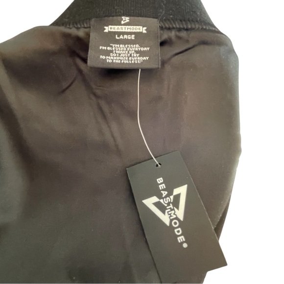 Beastmode Black Satin Bomber Jacket - Picture 7 of 7